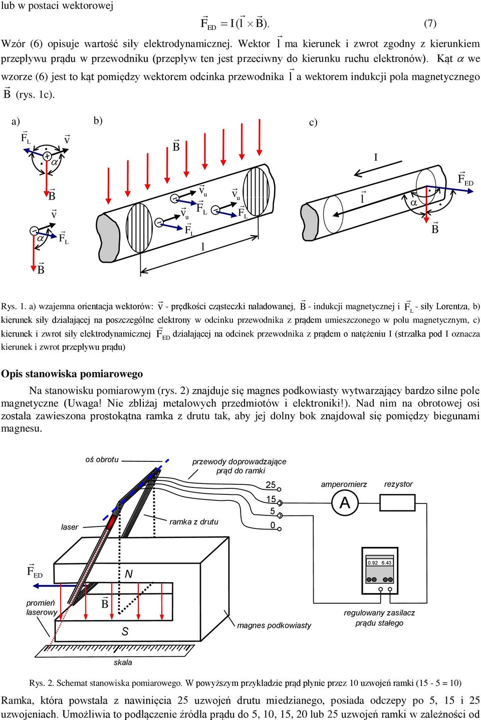 . v ) B c) I B B v v v l v l B ED Rys. 1.