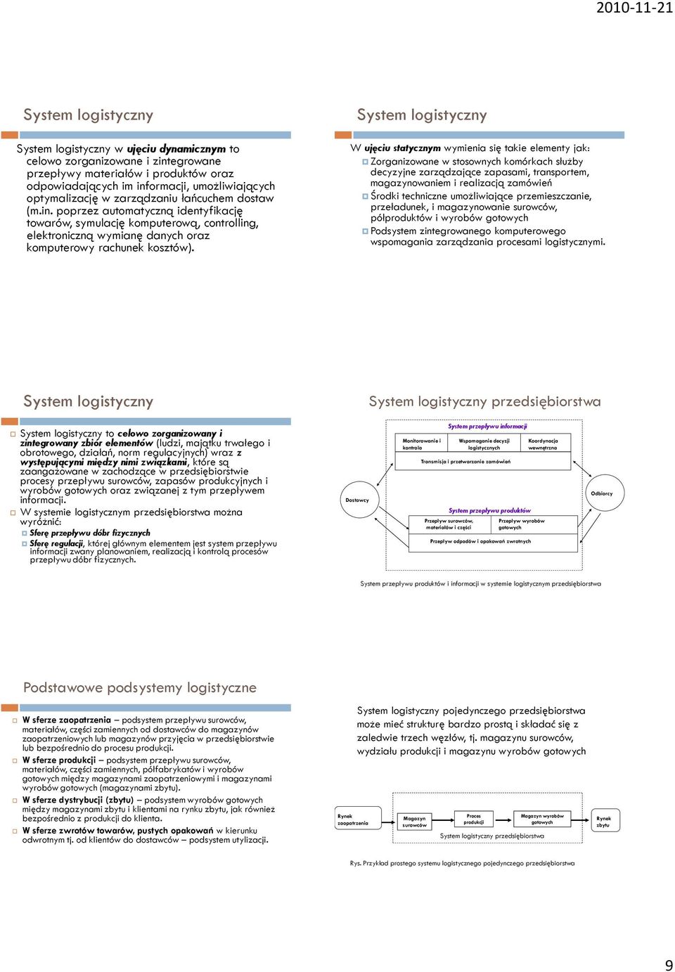 poprzez automatyczną identyfikację towarów, symulację komputerową, controlling, elektroniczną wymianę danych oraz komputerowy rachunek kosztów).