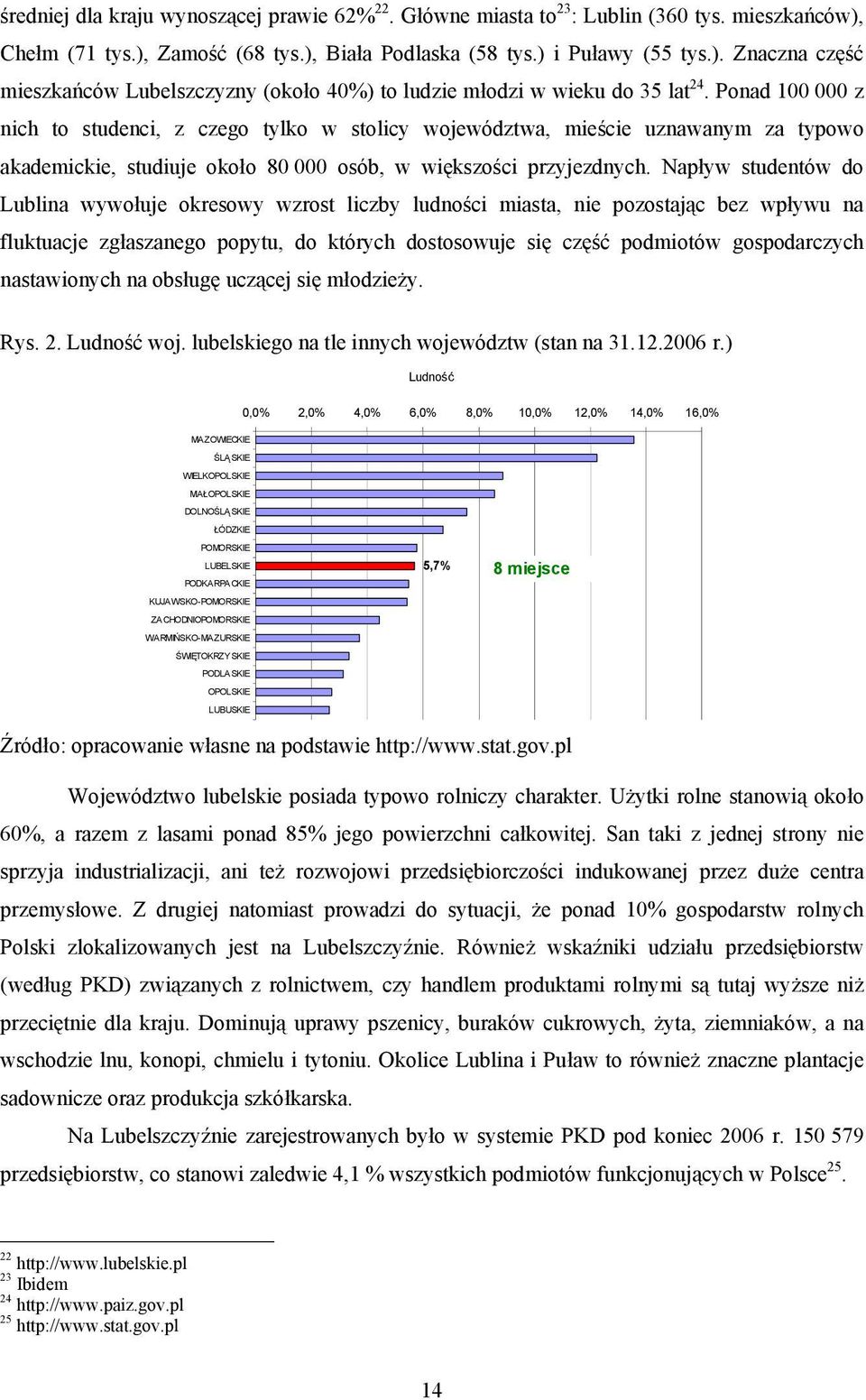 Napływ studentów do Lublina wywołuje okresowy wzrost liczby ludności miasta, nie pozostając bez wpływu na fluktuacje zgłaszanego popytu, do których dostosowuje się część podmiotów gospodarczych