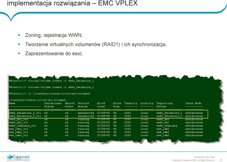 virtualnych volumenów (RAID1) i ich