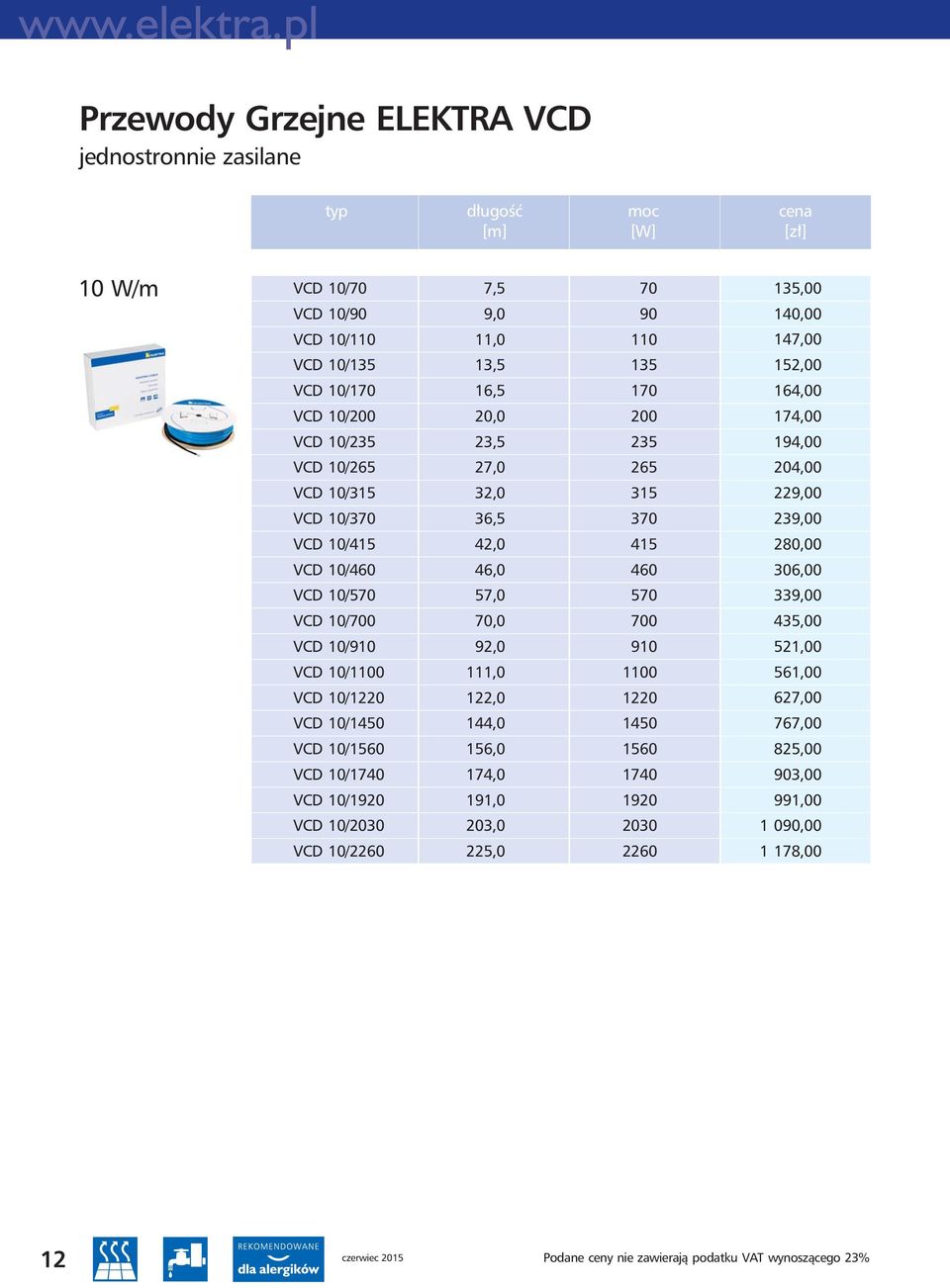 VCD 10/910 92,0 910 VCD 10/1100 111,0 1100 VCD 10/1220 122,0 1220 VCD 10/1450 144,0 1450 VCD 10/1560 156,0 1560 VCD 10/1740 174,0 1740 VCD 10/1920 191,0 1920 VCD 10/2030 203,0 2030 VCD