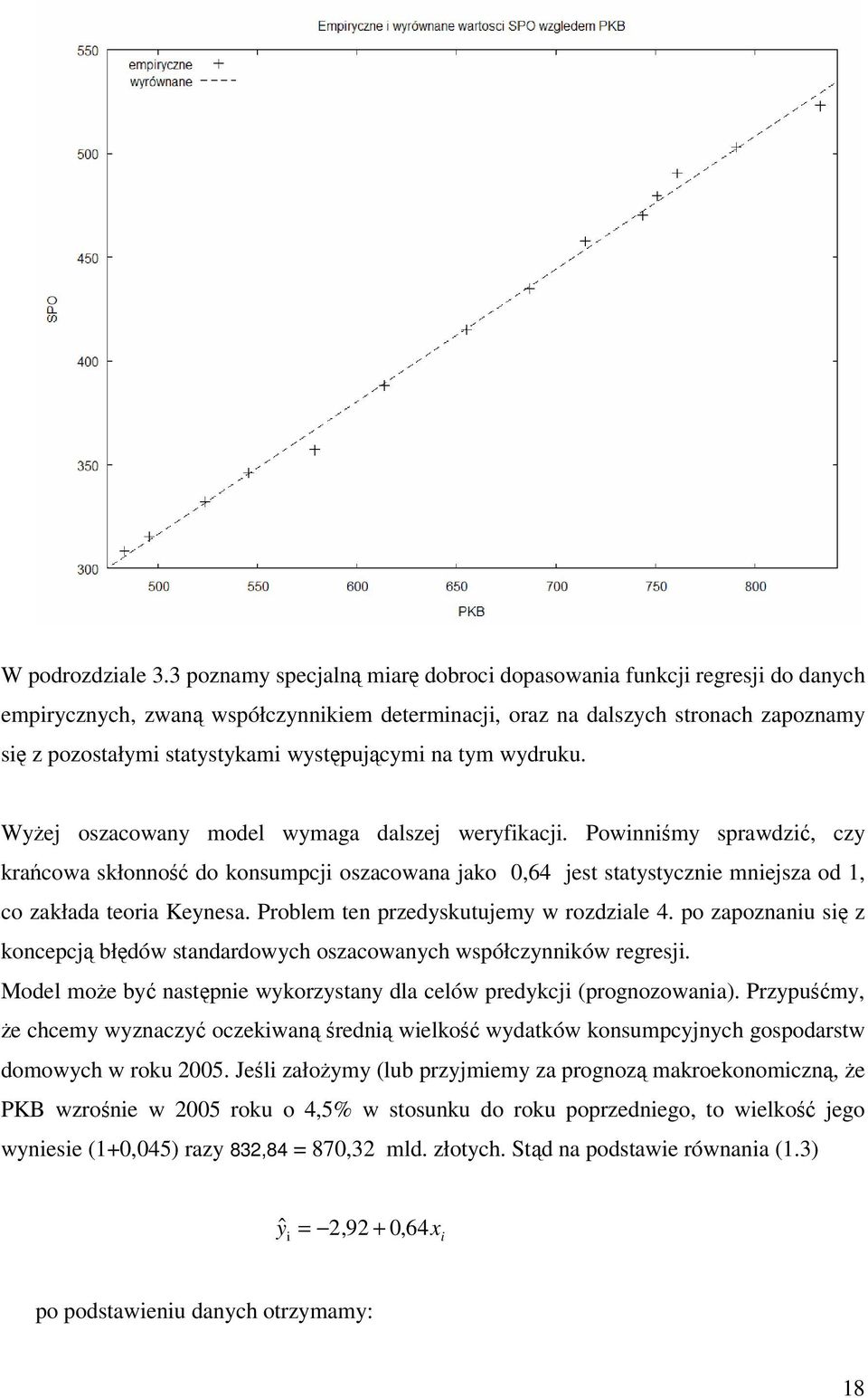 występującymi na tym wydruku. Wyżej oszacowany model wymaga dalszej weryfikacji.