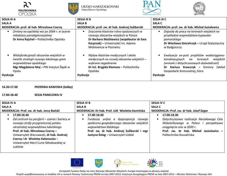 Śląski w Opolu SESJA III B MODERACJA: prof. zw. dr hab.