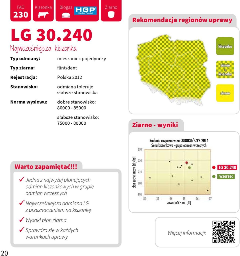 Norma wysiewu: Biogaz odmiana toleruje słabsze stanowiska dobre stanowisko: 80000-85000 słabsze stanowisko: 75000-80000 Ziarno