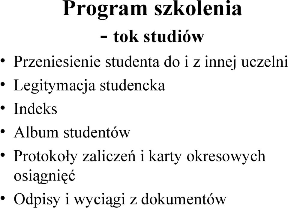studencka Indeks Album studentów Protokoły