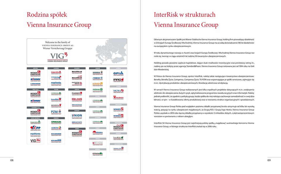 Vienna Insurance Group ma za sobą doświadczenie 180 lat działalności na europejskim rynku ubezpieczeniowym.