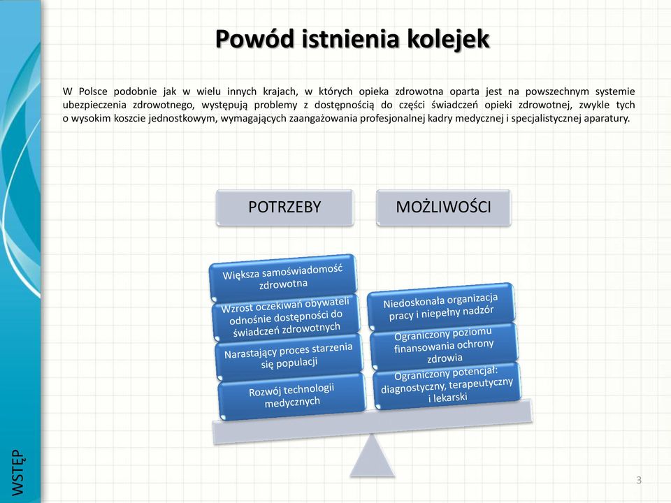 dostępnością do części świadczeń opieki zdrowotnej, zwykle tych o wysokim koszcie jednostkowym,