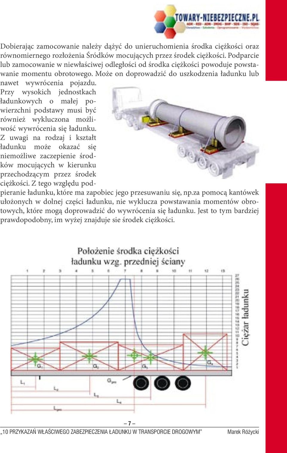 Przy wysokich jednostkach ładunkowych o małej powierzchni podstawy musi być również wykluczona możliwość wywrócenia się ładunku.