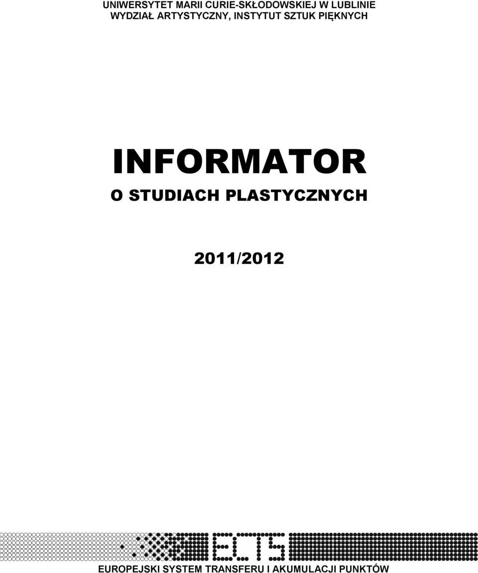 PIĘKNYCH INFORMATOR O STUDIACH PLASTYCZNYCH