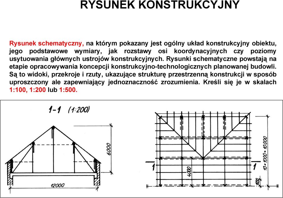 Rysunki schematyczne powstają na etapie opracowywania koncepcji konstrukcyjno-technologicznych planowanej budowli.