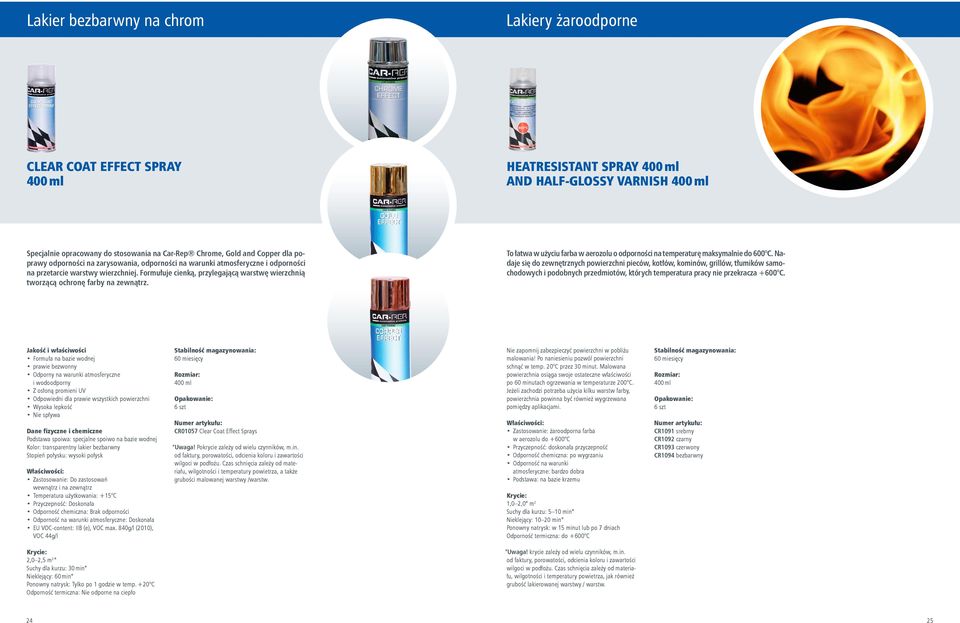 To łatwa w użyciu farba w aerozolu o odporności na temperaturę maksymalnie do 600 C.