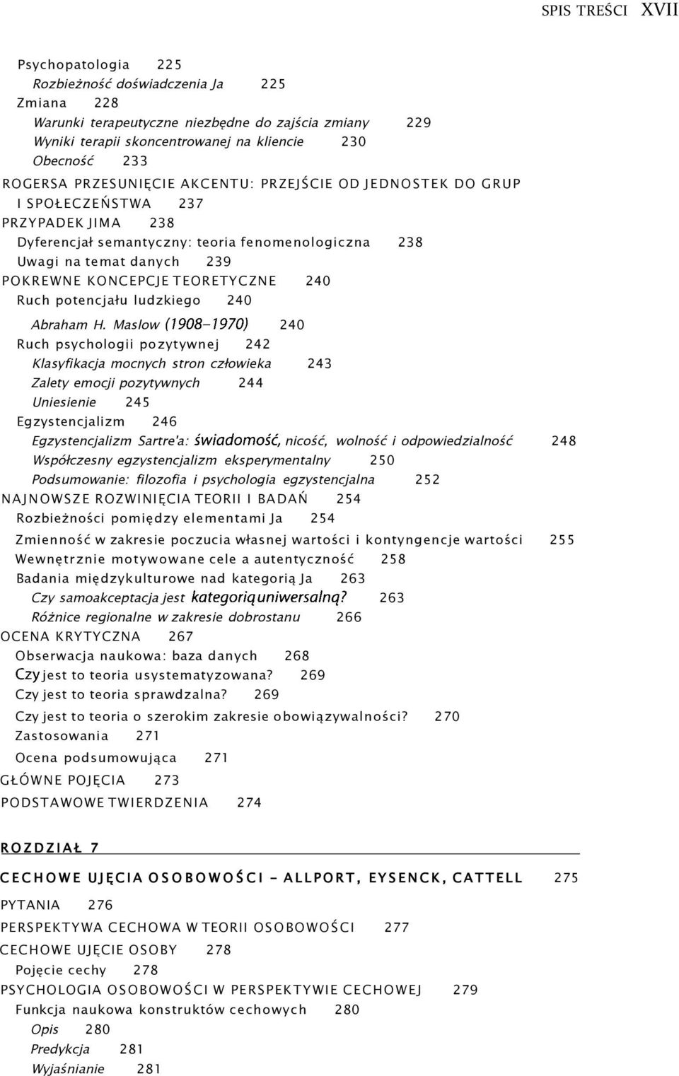 TEORETYCZNE 240 Ruch potencjału ludzkiego 240 Abraham H.