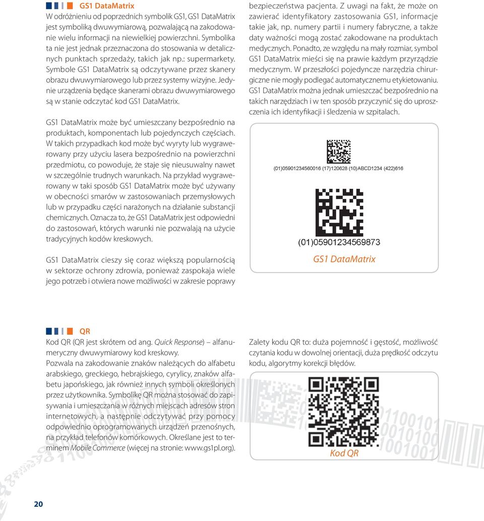 Symbole GS1 DataMatrix są odczytywane przez skanery obrazu dwuwymiarowego lub przez systemy wizyjne. Jedynie urządzenia będące skanerami obrazu dwuwymiarowego są w stanie odczytać kod GS1 DataMatrix.