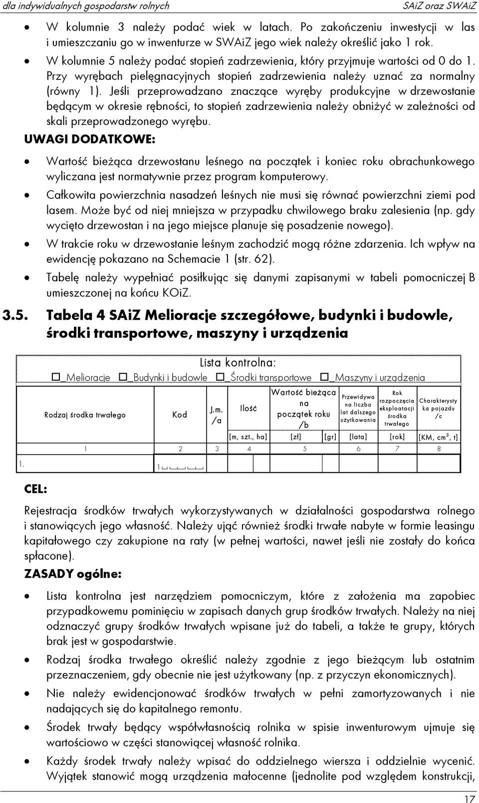 Przy wyrębach pielęgnacyjnych stopień zadrzewienia należy uznać za normalny (równy 1).