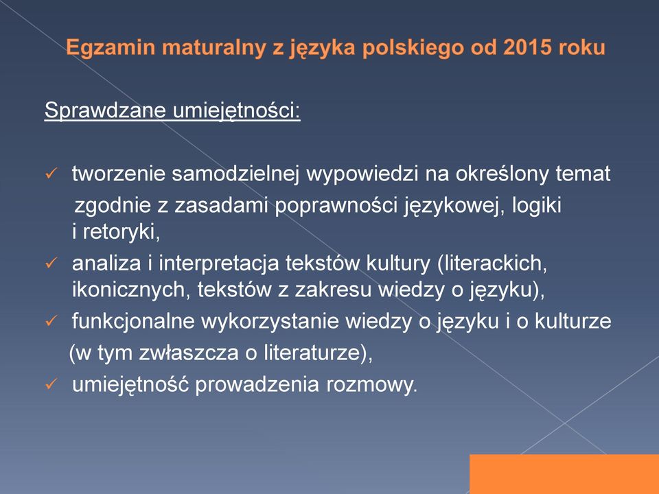 (literackich, ikonicznych, tekstów z zakresu wiedzy o języku), funkcjonalne wykorzystanie