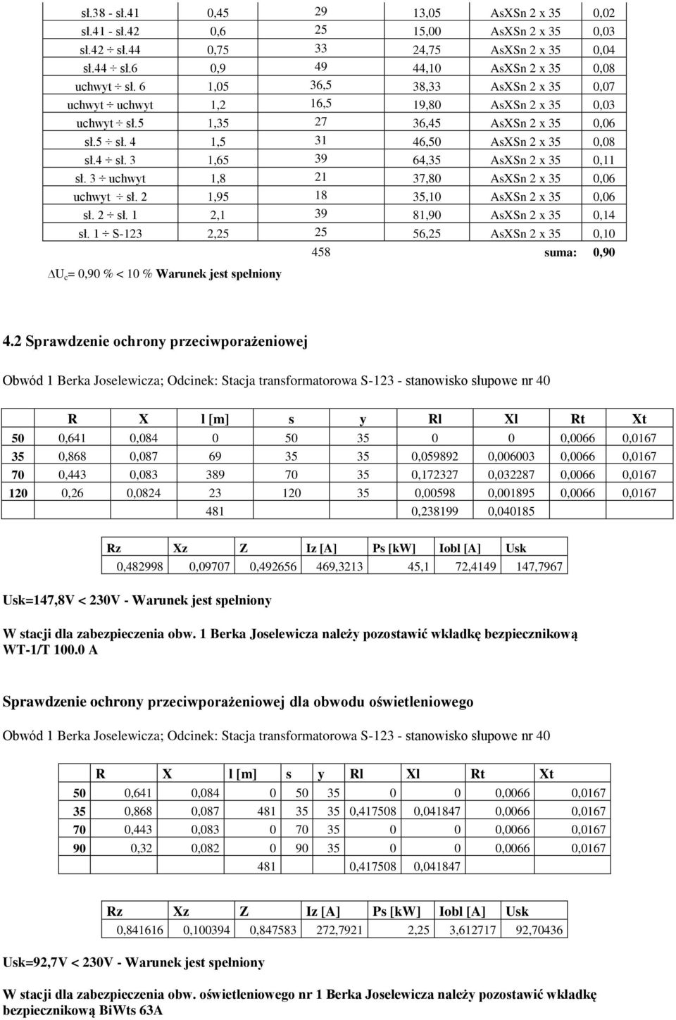 3 1,65 39 64,35 AsXSn 2 x 35 0,11 sł. 3 uchwyt 1,8 21 37,80 AsXSn 2 x 35 0,06 uchwyt sł. 2 1,95 18 35,10 AsXSn 2 x 35 0,06 sł. 2 sł. 1 2,1 39 81,90 AsXSn 2 x 35 0,14 sł.