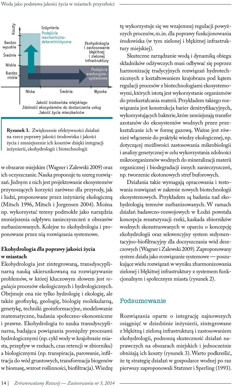 Zwiększenie efektywności działań na rzecz poprawy jakości środowiska i jakości życia i zmniejszenie ich kosztów dzięki integracji inżynierii, ekohydrologii i biotechnologii w obszarze miejskim