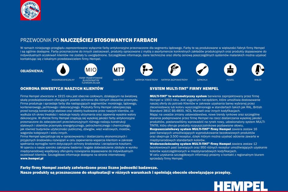 Farby przeznaczone do innych zastosowań, produkty opracowane z myślą o asortymencie konkretnych zakładów produkcyjnych oraz produkty dopasowane do indywidualnych oczekiwań klientów nie zostały tu