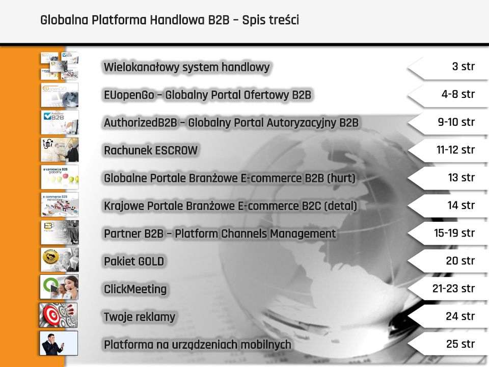 Krajowe Portale Branżowe E-commerce B2C (detal) Partner B2B Platform Channels Management Pakiet GOLD ClickMeeting