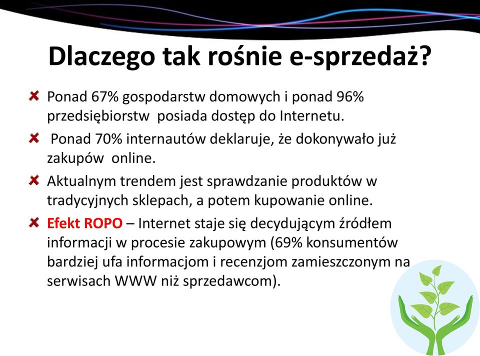 Ponad 70% internautów deklaruje, że dokonywało już zakupów online.