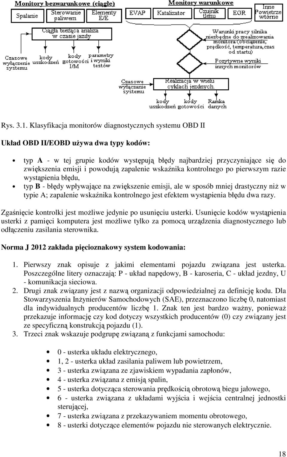 powodują zapalenie wskaźnika kontrolnego po pierwszym razie wystąpienia błędu, typ B - błędy wpływające na zwiększenie emisji, ale w sposób mniej drastyczny niŝ w typie A; zapalenie wskaźnika