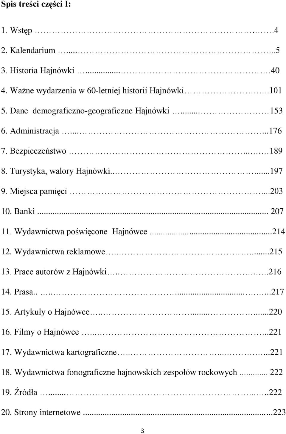 .. 207 11. Wydawnictwa poświęcone Hajnówce...214 12. Wydawnictwa reklamowe.....215 13. Prace autorów z Hajnówki......216 14. Prasa...........217 15. Artykuły o Hajnówce.