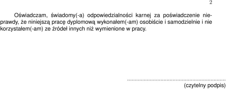 wykonałem(-am) osobiście i samodzielnie i nie