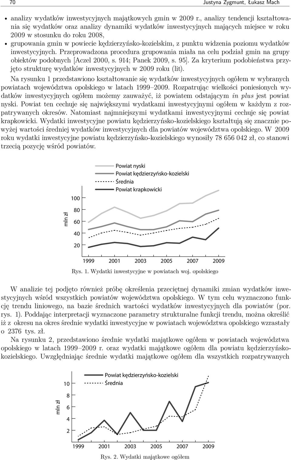 z punktu widzenia poziomu wydatków inwestycyjnych. Przeprowadzona procedura grupowania miała na celu podział gmin na grupy obiektów podobnych [Aczel 2000, s. 914; Panek 2009, s. 95].