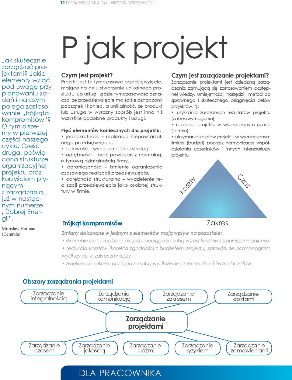 Mirosław Herman (Centrala) P jak projekt Czym jest projekt?