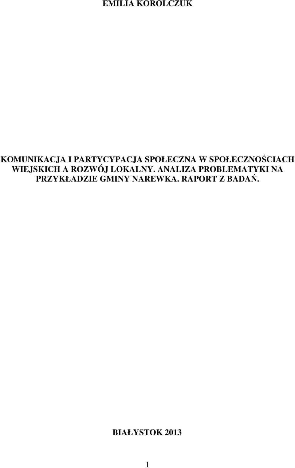 ROZWÓJ LOKALNY.