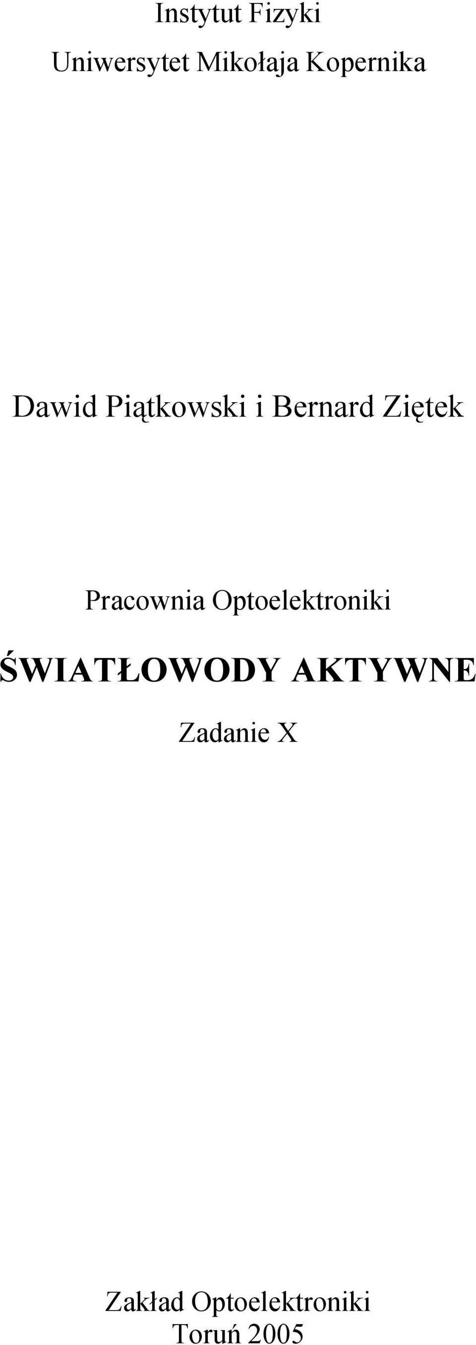 Ziętek Pracownia Optoelektroniki