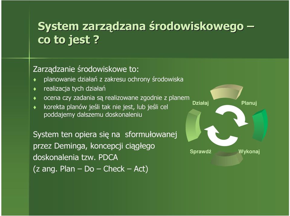 czy zadania są realizowane zgodnie z planem korekta planów jeśli tak nie jest, lub jeśli cel poddajemy