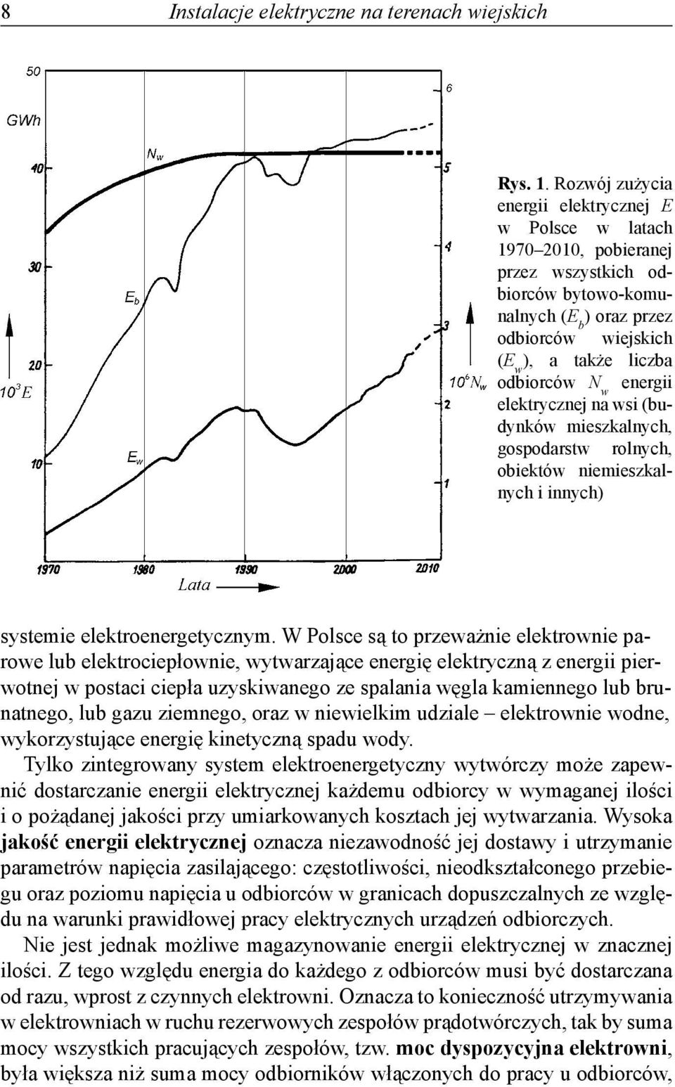 energii w elektrycznej na wsi (budynków mieszkalnych, gospodarstw rolnych, obiektów niemieszkalnych i innych) systemie elektroenergetycznym.