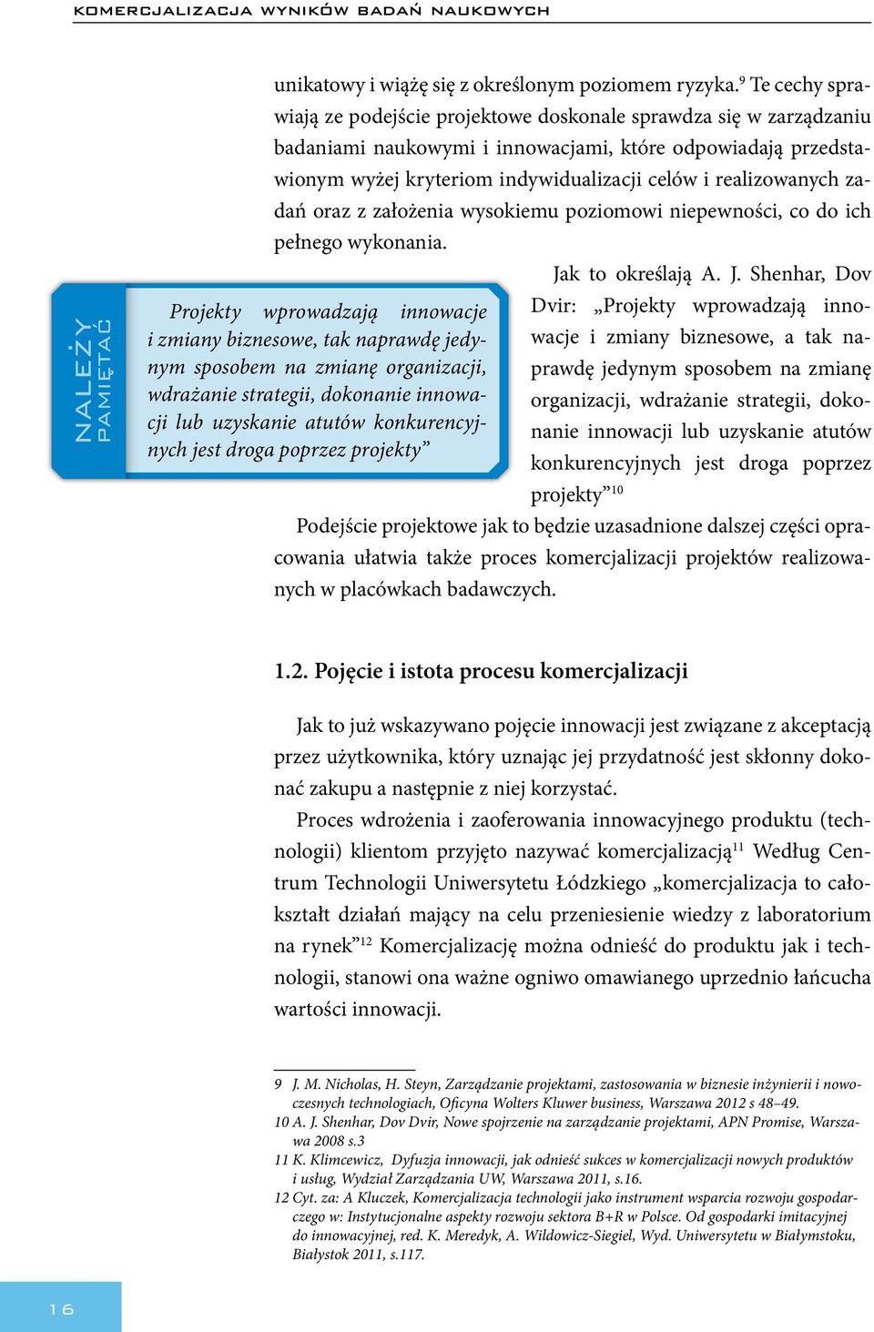 realizowanych zadań oraz z założenia wysokiemu poziomowi niepewności, co do ich pełnego wykonania. Ja