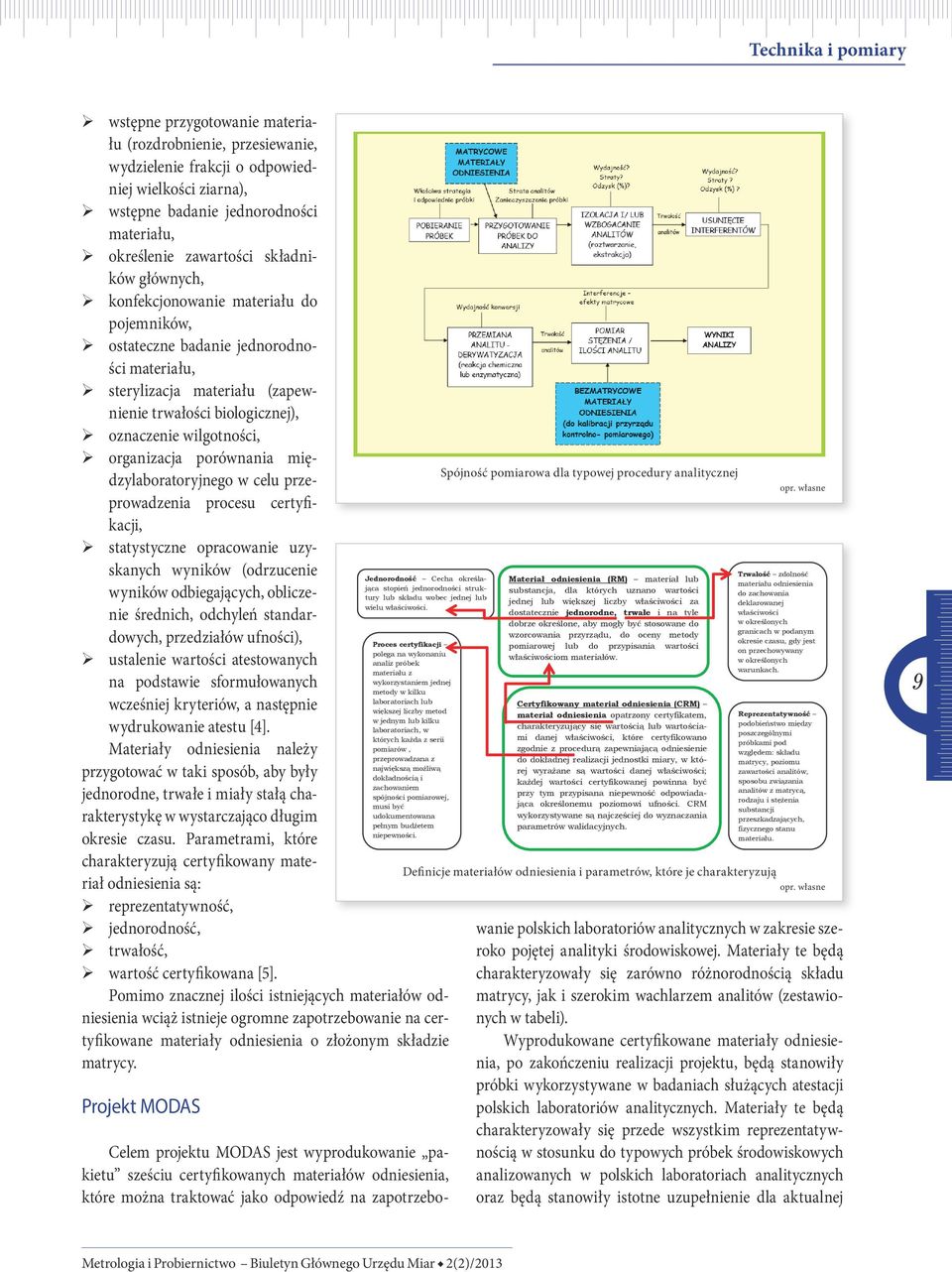 organizacja porównania międzylaboratoryjnego w celu przeprowadzenia procesu certyfikacji, statystyczne opracowanie uzyskanych wyników (odrzucenie wyników odbiegających, obliczenie średnich, odchyleń