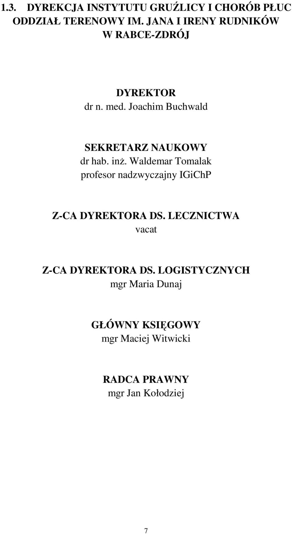 Joachim Buchwald SEKRETARZ NAUKOWY dr hab. inż.