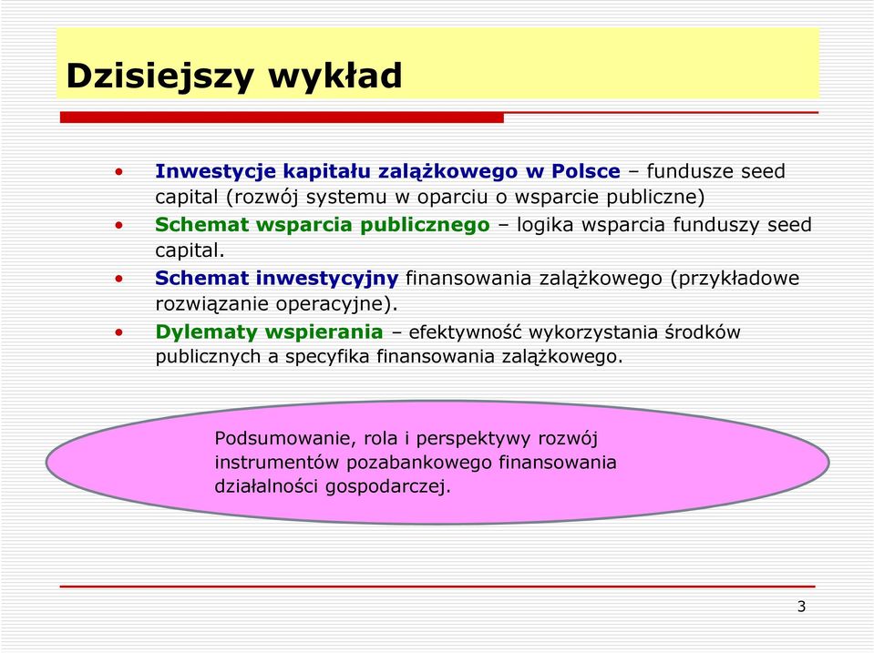 Schemat inwestycyjny finansowania zalążkowego (przykładowe rozwiązanie operacyjne).