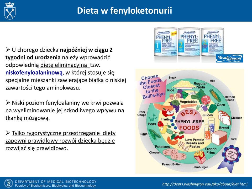 niskofenyloalaninową, w której stosuje się specjalne mieszanki zawierające białka o niskiej zawartości tego aminokwasu.