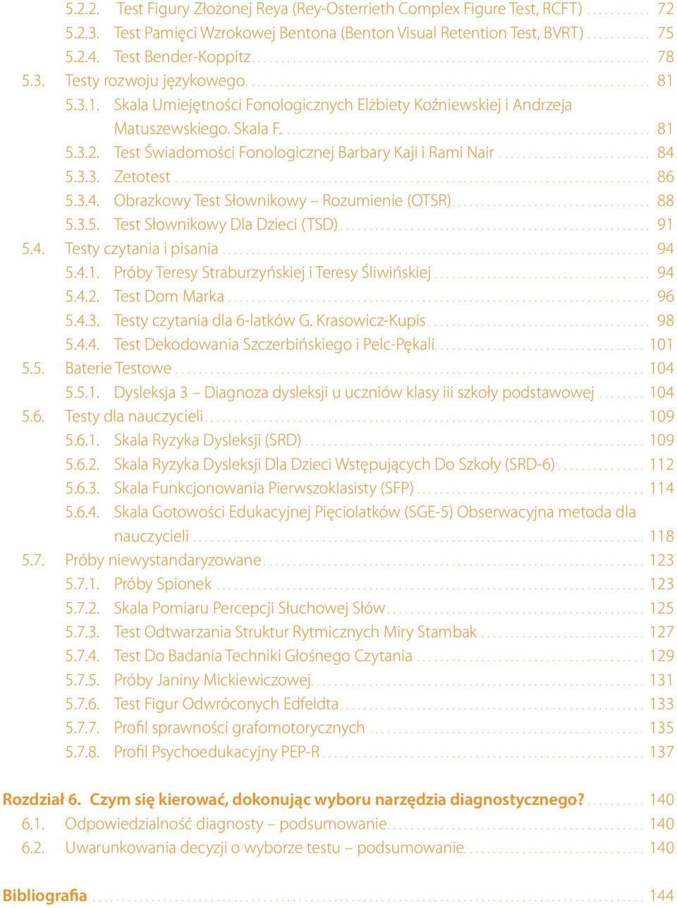 .. 86 5.3.4. Obrazkowy Test Słownikowy Rozumienie (OTSR)... 88 5.3.5. Test Słownikowy Dla Dzieci (TSD)... 91 5.4. Testy czytania i pisania... 94 5.4.1. Próby Teresy Straburzyńskiej i Teresy Śliwińskiej.