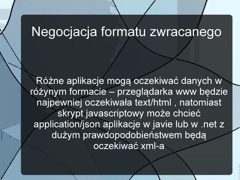 text/html, natomiast skrypt javascriptowy może chcieć