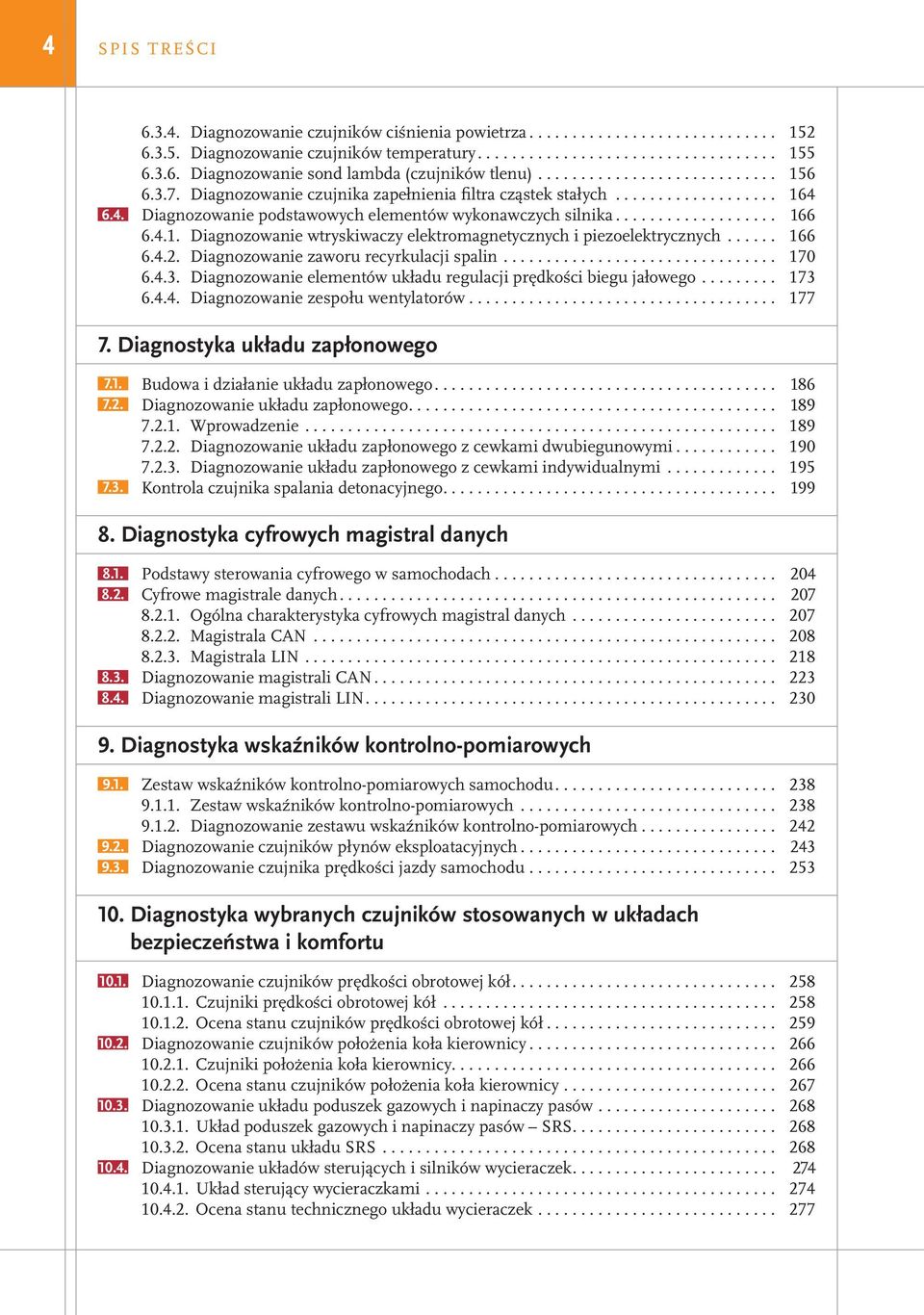 ... 166 6.4.2. Diagnozowanie zaworu recyrkulacji spalin.... 170 6.4.3. Diagnozowanie elementów układu regulacji prędkości biegu jałowego.... 173 6.4.4. Diagnozowanie zespołu wentylatorów.... 177 7.