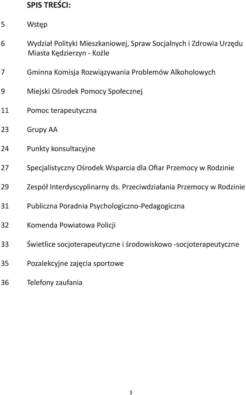 Wsparcia dla Ofiar Przemocy w Rodzinie 29 Zespół Interdyscyplinarny ds.