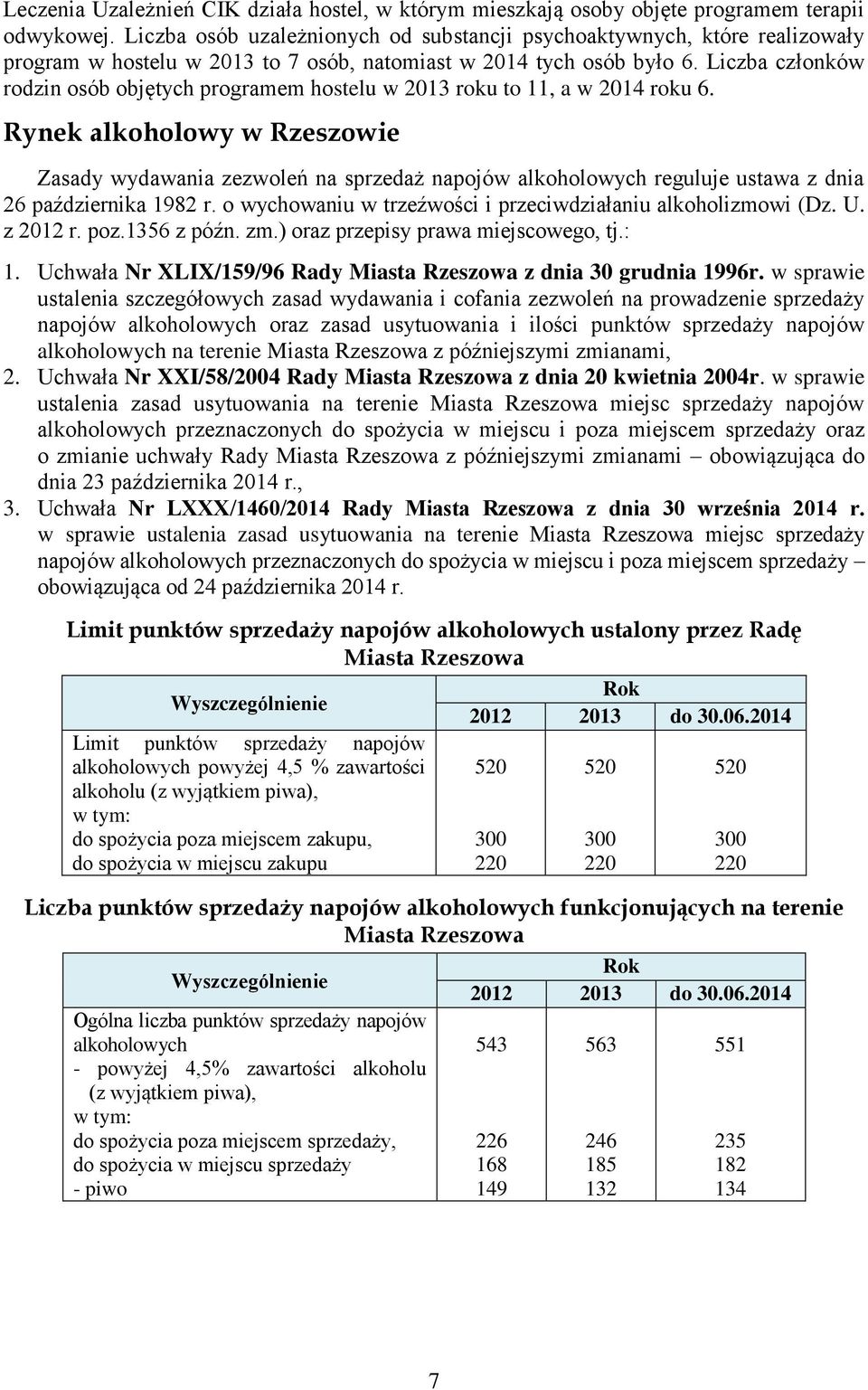 Liczba członków rodzin osób objętych programem hostelu w 2013 roku to 11, a w 2014 roku 6.