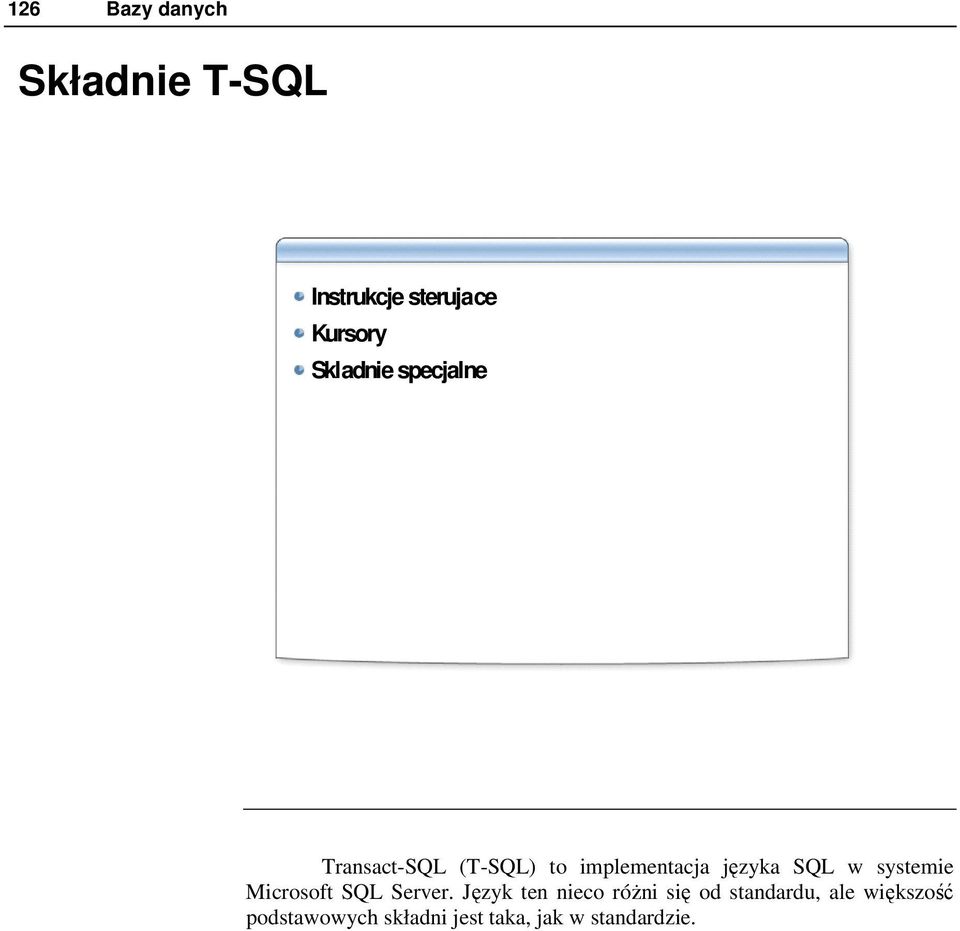 SQL w systemie Microsoft SQL Server.