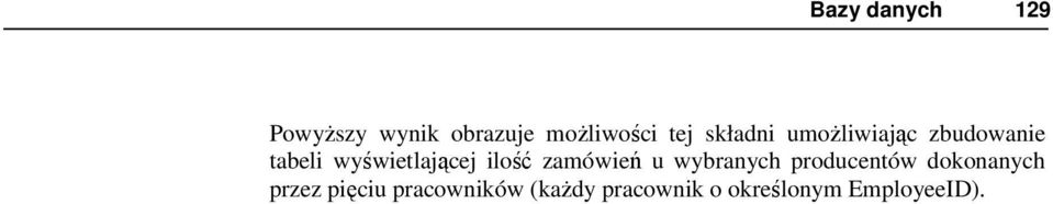 ilość zamówień u wybranych producentów dokonanych przez