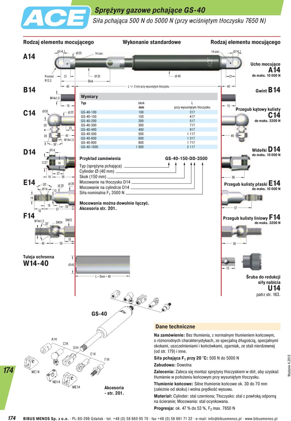 Ø 0 21 przy wysuniętym tłoczysku GS-0-0 0 31 GS-0-10 10 1 GS-0-0 0 1 GS-0-0 0 1 GS-0-00 00 91 GS-0-00 00 1 11 GS-0-00 00 1 31 GS-0-00 00 1 1 GS-0-00 1 000 2 11 (sprężyna pchająca) Cylinder Ø (0 )