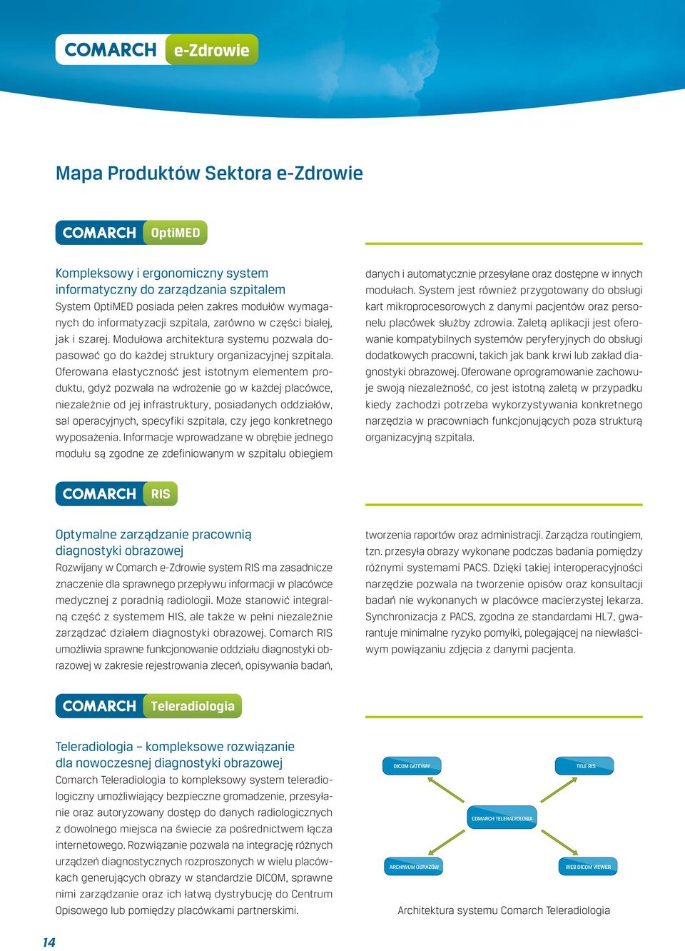 Oferowana elastyczność jest istotnym elementem produktu, gdyż pozwala na wdrożenie go w każdej placówce, niezależnie od jej infrastruktury, posiadanych oddziałów, sal operacyjnych, specyfiki