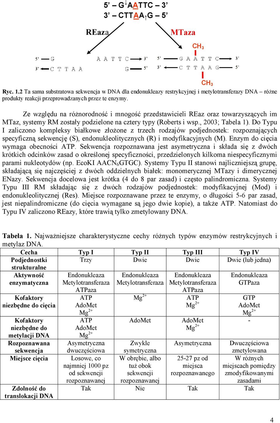 Ze względu na róŝnorodność i mnogość przedstawicieli REaz oraz towarzyszących im MTaz, systemy RM zostały podzielone na cztery typy (Roberts i wsp., 2003; Tabela 1).