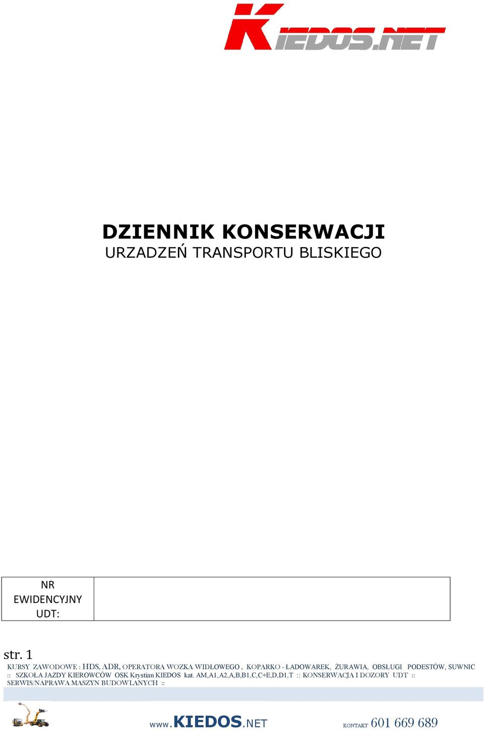 URZADZEŃ TRANSPORTU