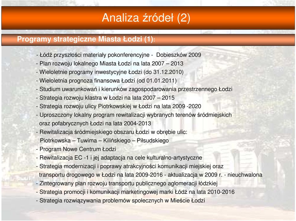 ) - Wieloletnia prognoza finansowa Łodzi (od 01.